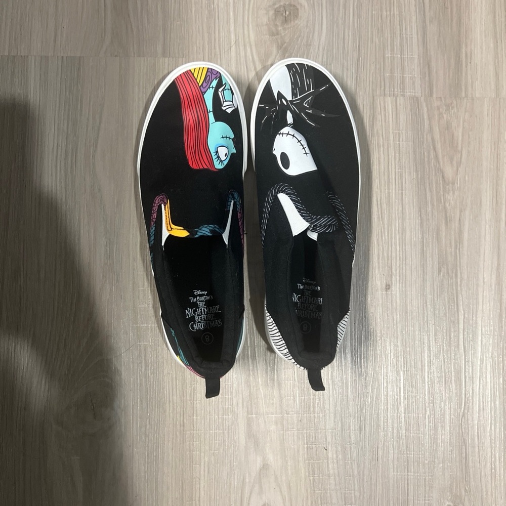 Disney Black and Multicolor Slip-On Shoes
